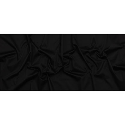Stretch Cotton Sateen - Black - Deadstock