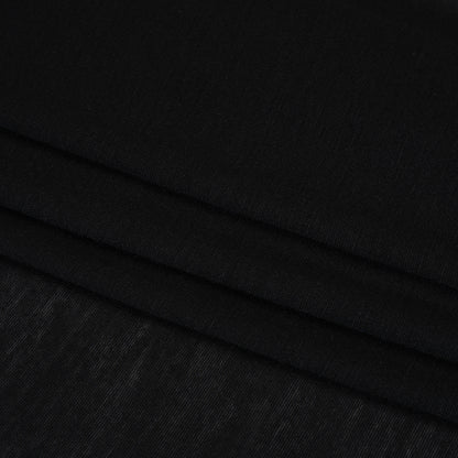 Lightweight Viscose and Silk Jersey - Black - Deadstock