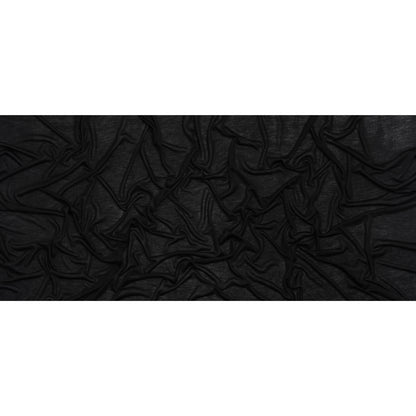 Lightweight Viscose and Silk Jersey - Black - Deadstock