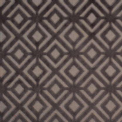 Brown Geometric Cut Velvet