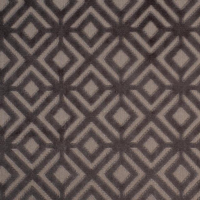 Brown Geometric Cut Velvet