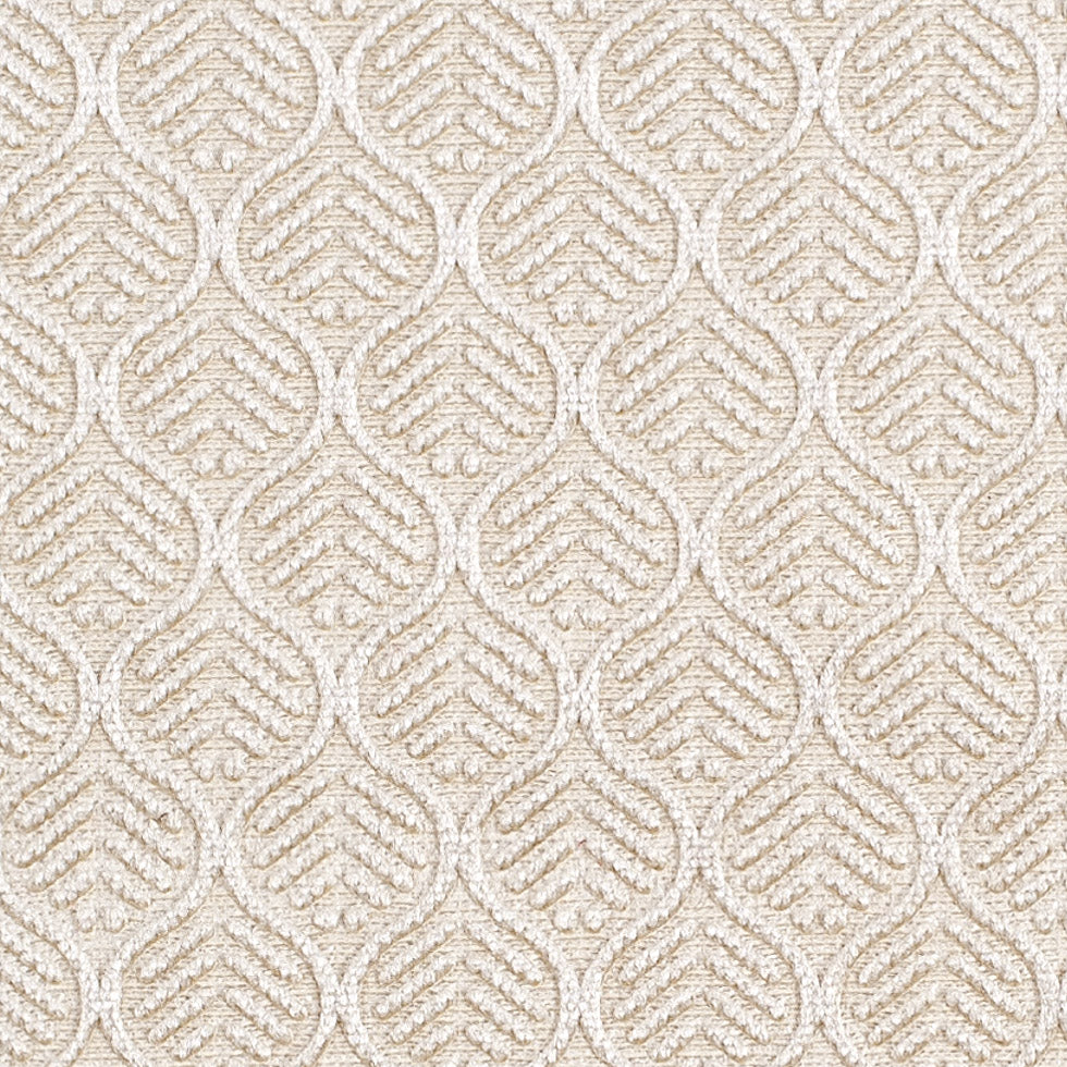 Beige Geometric Cut Velvet Detail