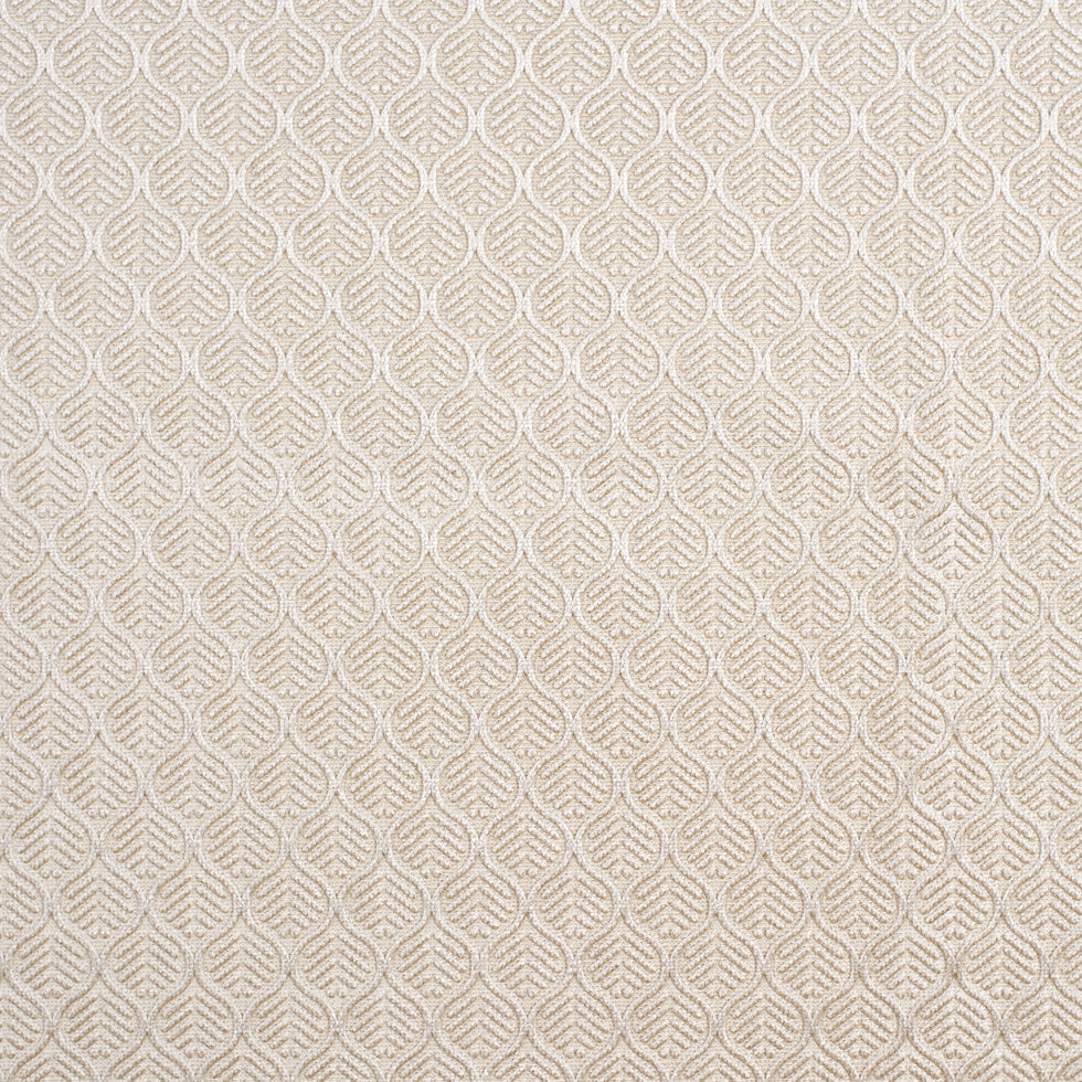 Beige Geometric Cut Velvet