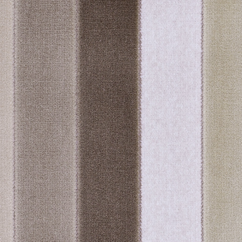 Beige Hues Striped Velvet Detail