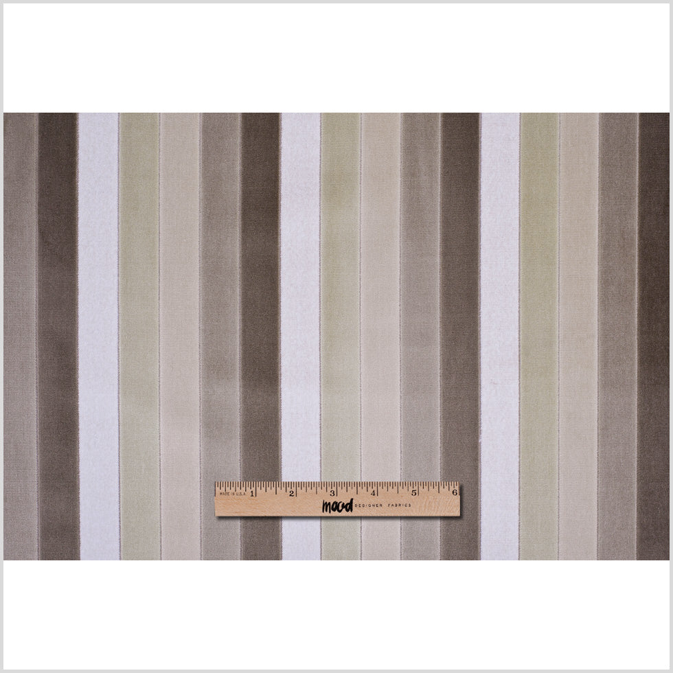 Beige Hues Striped Velvet Full