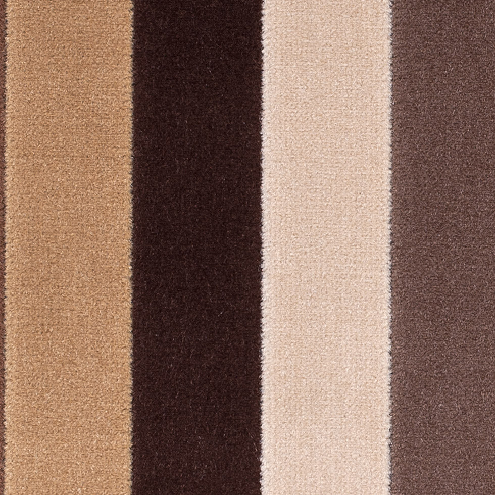 Tan and Brown Striped Velvet - Detail