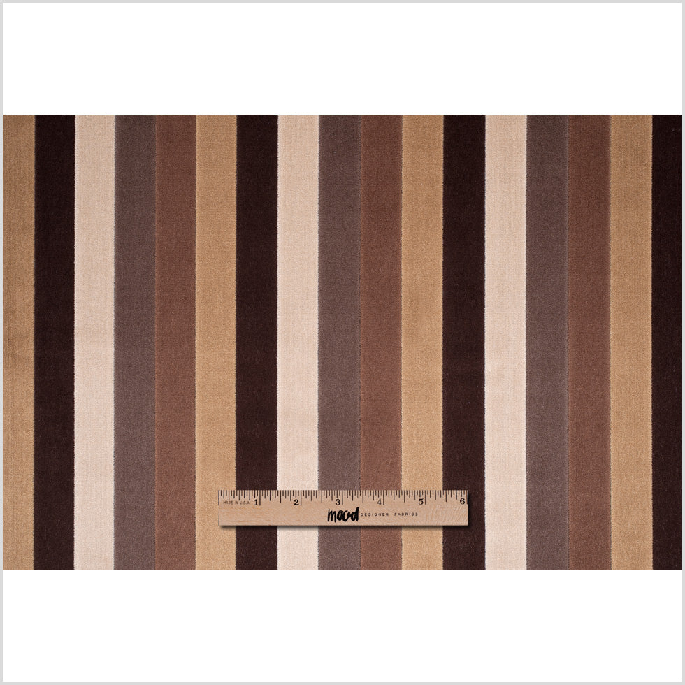Tan and Brown Striped Velvet - Full
