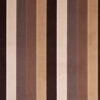 Tan and Brown Striped Velvet