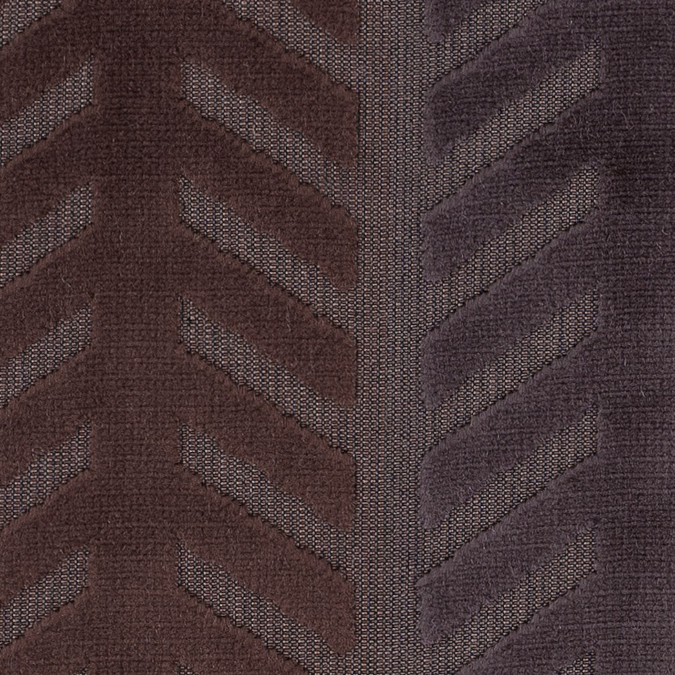 Brown and Aqua Geometric Cut Velvet Detail