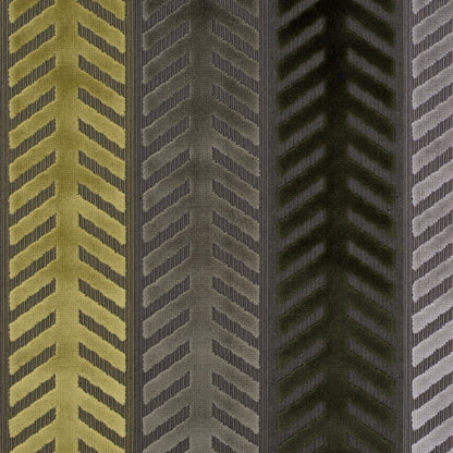 Brown and Green Geometric Cut Velvet