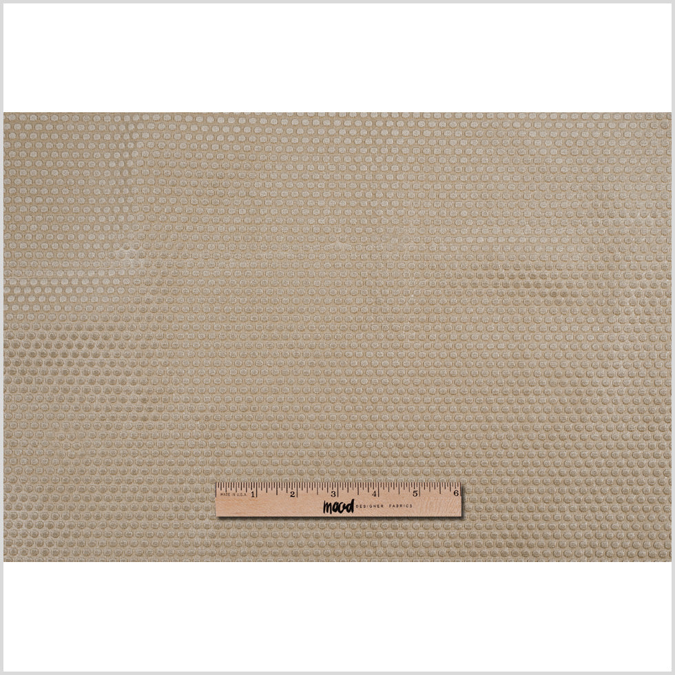 Warm Beige Dotted Cut Velvet Full