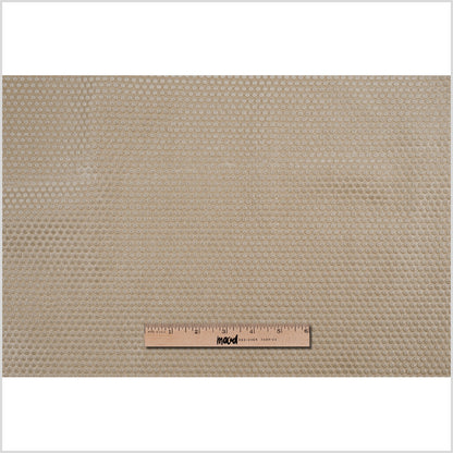 Warm Beige Dotted Cut Velvet Full