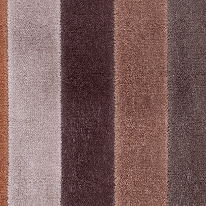 Dark Earth Tones Striped Velvet - Detail