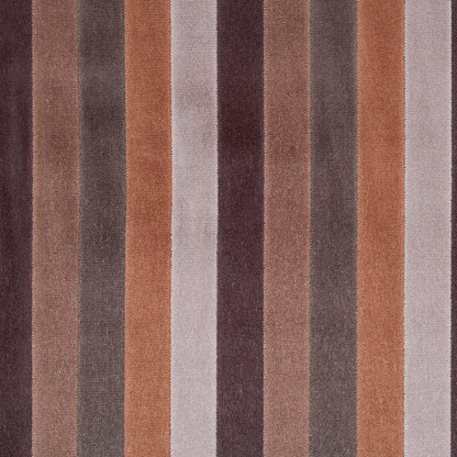 Dark Earth Tones Striped Velvet