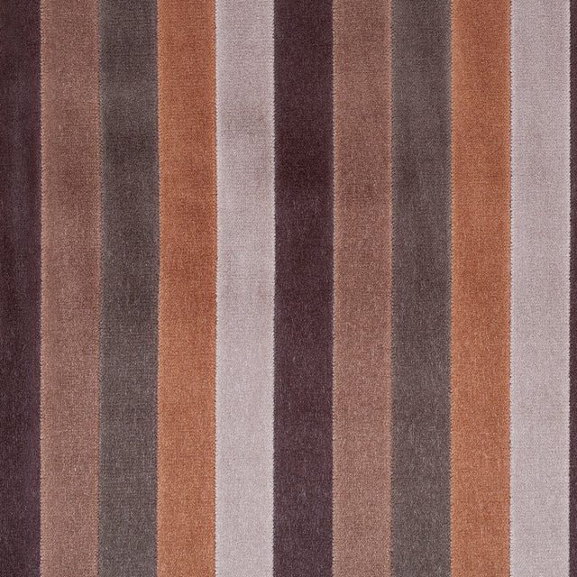 Dark Earth Tones Striped Velvet
