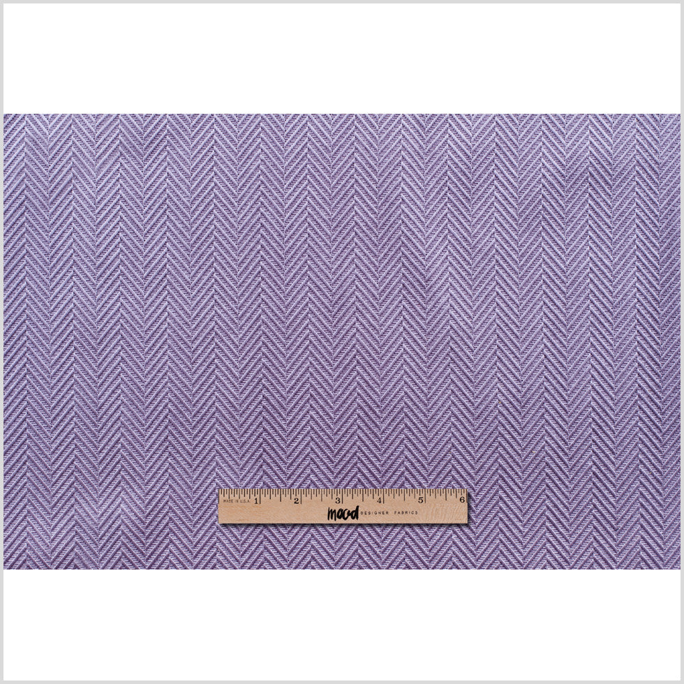 Iced Lilac Herringbone Cut Velvet Full
