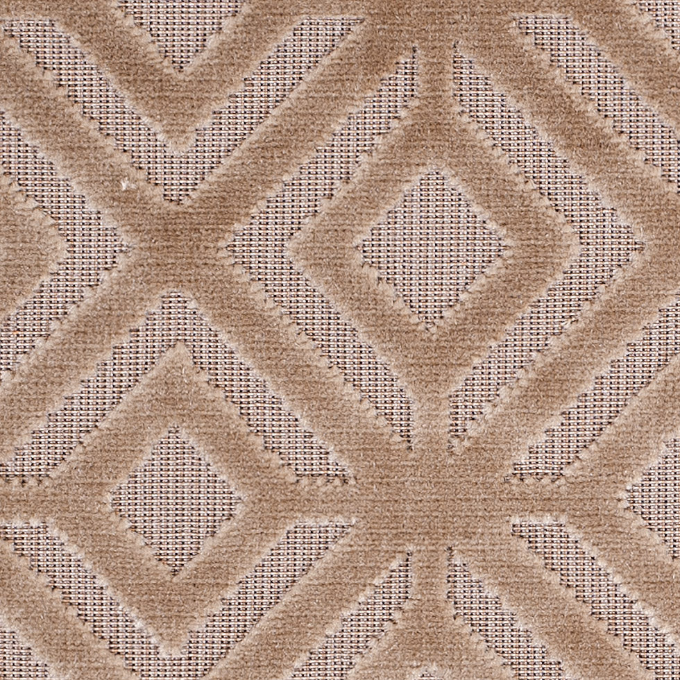 Camel Geometric Cut Velvet Detail