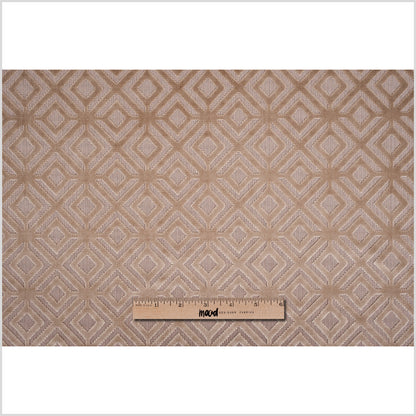 Camel Geometric Cut Velvet Full