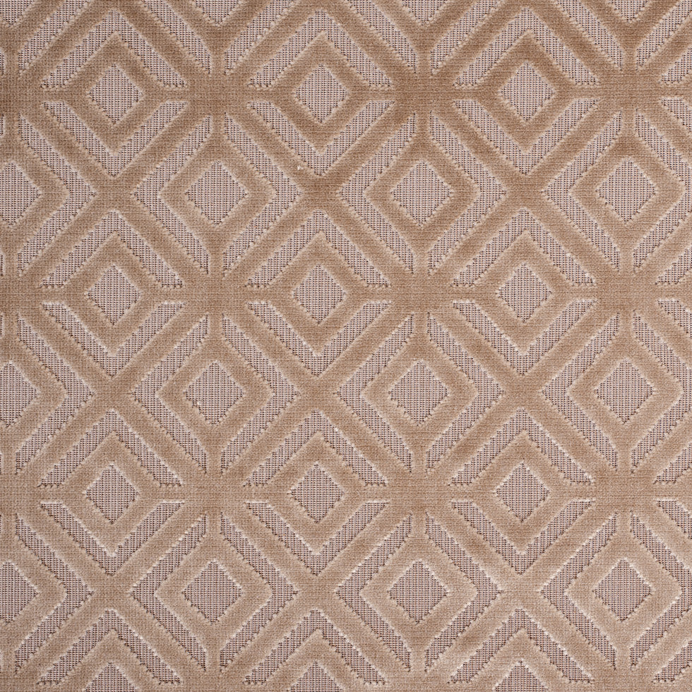 Camel Geometric Cut Velvet