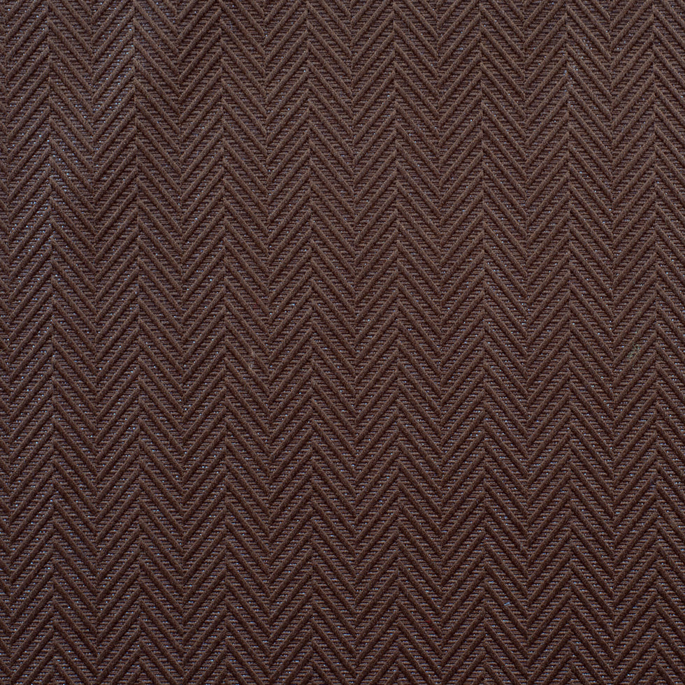Brown Herringbone Cut Velvet