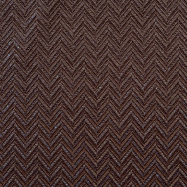 Brown Herringbone Cut Velvet