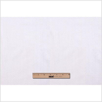 Ivory Herringbone Cut Velvet Full