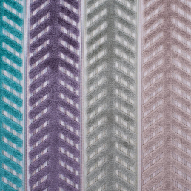Multicolor Geometric Cut Velvet