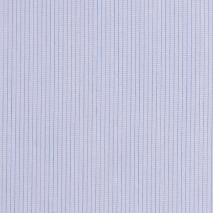 Blue Pinstripe 100% Cotton Shirting - Detail