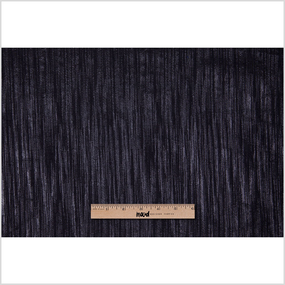 Black Metallic Striated Brocade Full