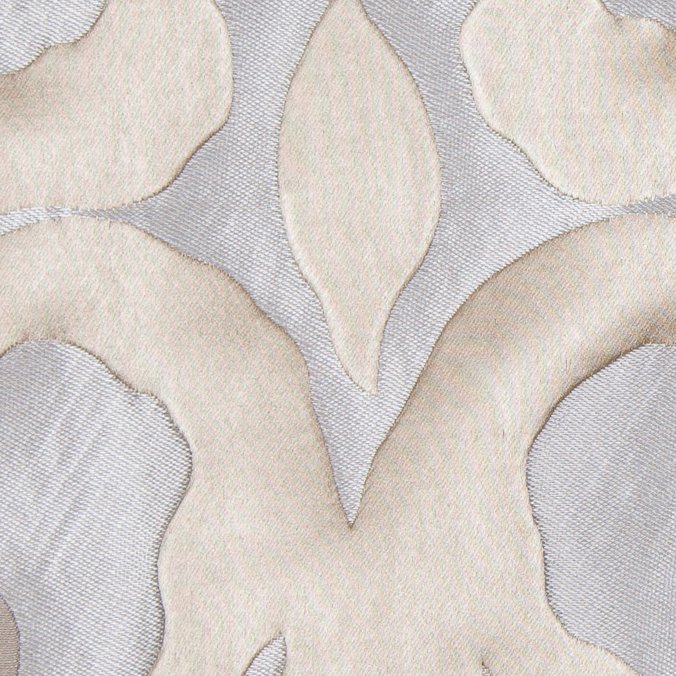 Beige Damask Polyester Brocade Satin - Detail