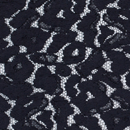 NYC Designer Black Midweight Cotton Lace Detail