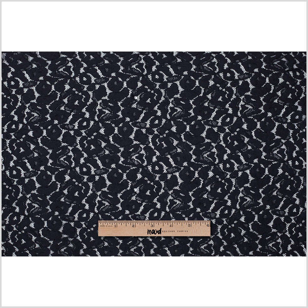 NYC Designer Black Midweight Cotton Lace Full
