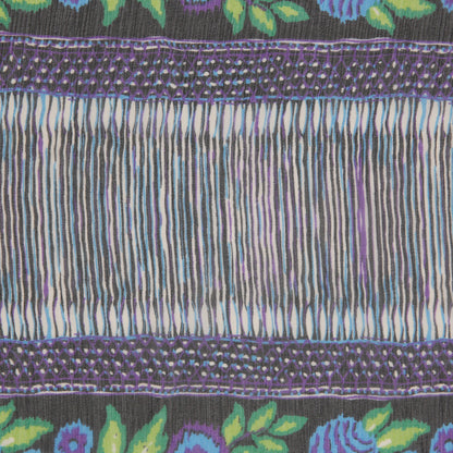 Famous Designer Silk Chiffon Floral Panel Print Detail