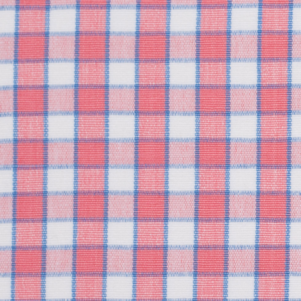 Cotton Candy Pink and Blue Checked Handwoven Cotton Detail