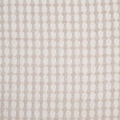 Bright White and Birch Checkered Cotton-Acrylic Boucle