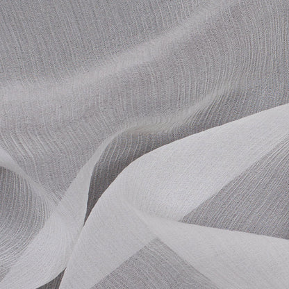 Oscar de la Renta White Crinkle Silk Chiffon - Detail