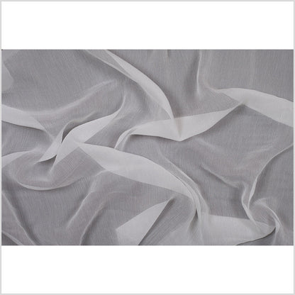 Oscar de la Renta White Crinkle Silk Chiffon - Full