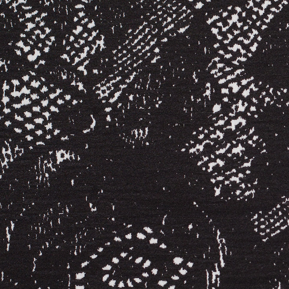 Black and White Abstract Wrinkled Polyester Woven - Detail