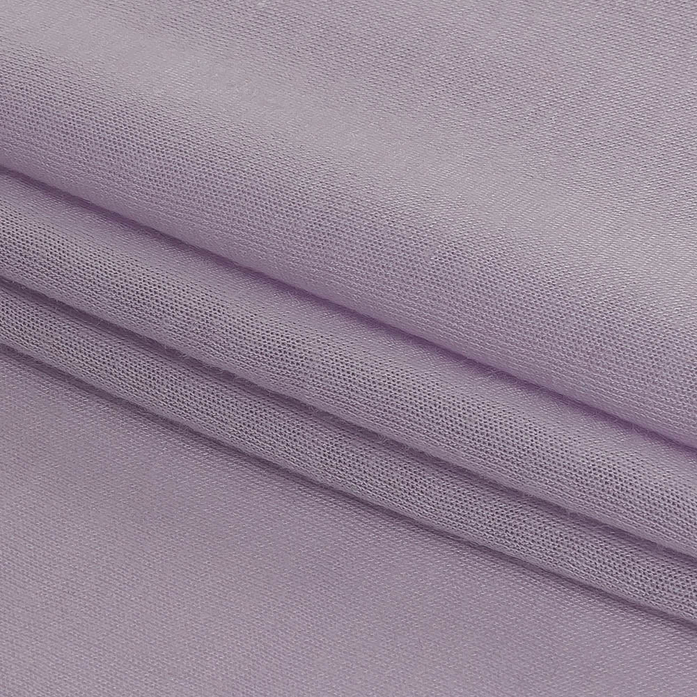 Lilac Sheer Rayon Stretch Jersey Folded