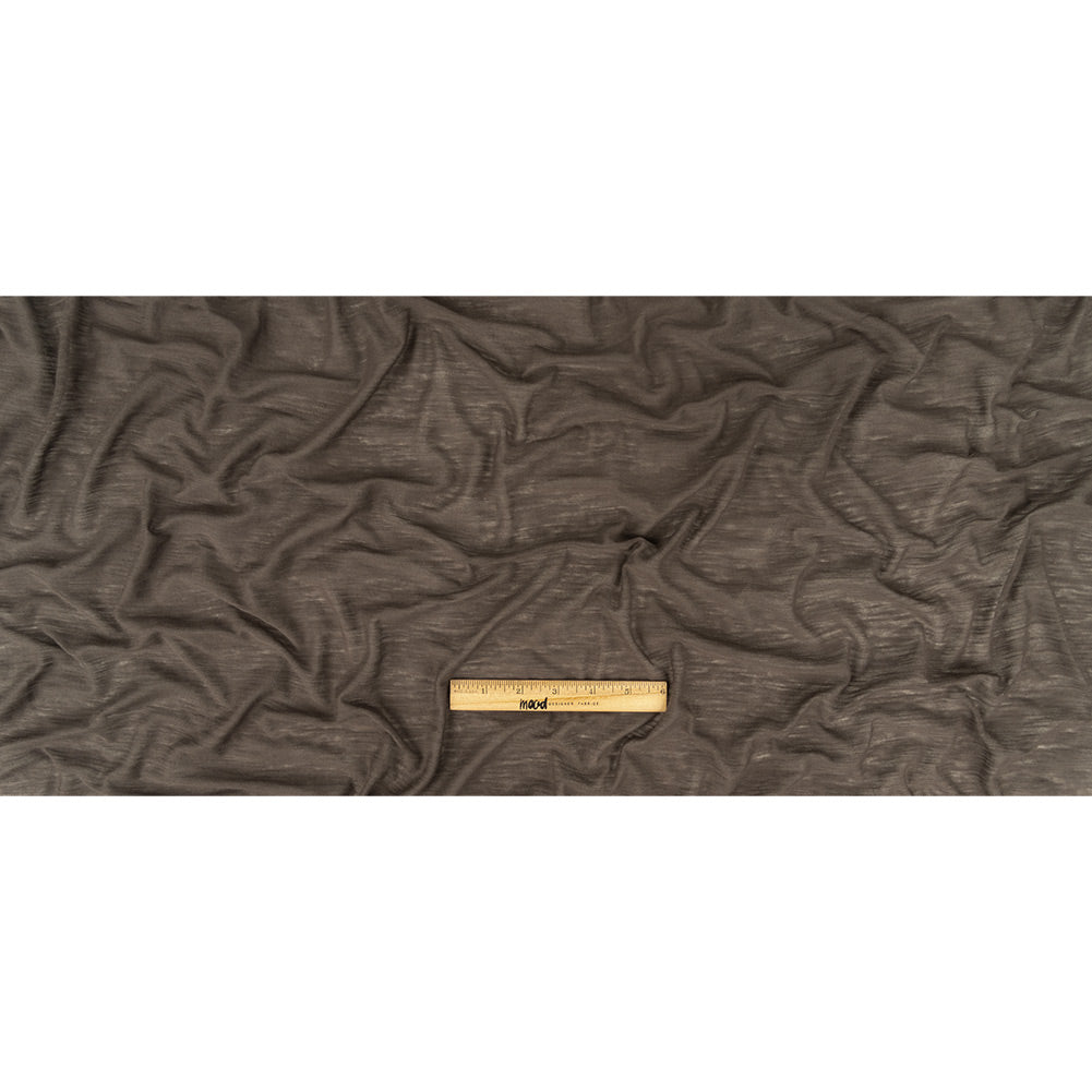 Heathered Dark Gray Sheer Rayon Jersey Full