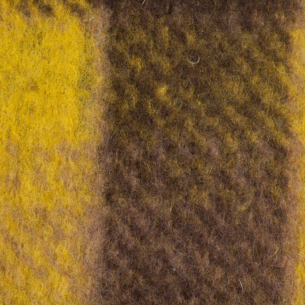 Medium Green/Brown/Black Plaid Bonded Lamb Leather and Wool - Detail