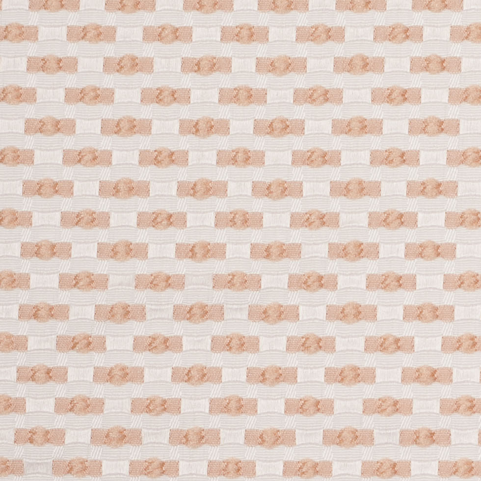 Beige on Ivory Polka Dotted Polyester Jacquard Detail