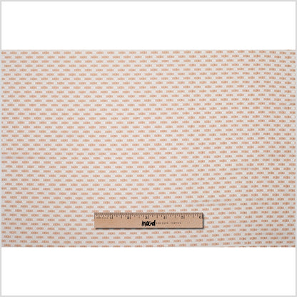 Beige on Ivory Polka Dotted Polyester Jacquard Full