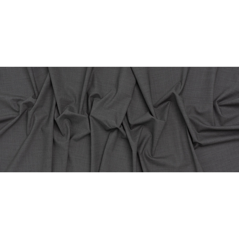 Italian Light Gray Wool-Spandex Suiting - Full