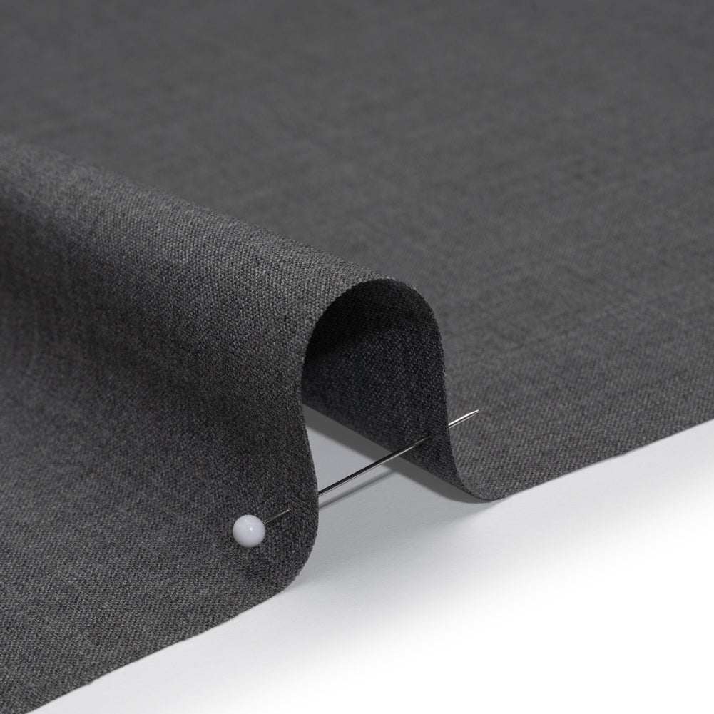 Italian Light Gray Wool-Spandex Suiting Detail
