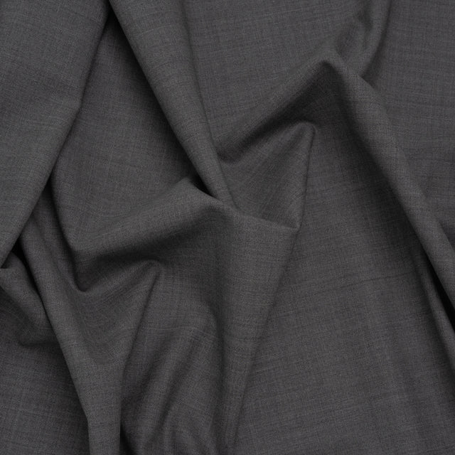 Italian Light Gray Wool-Spandex Suiting