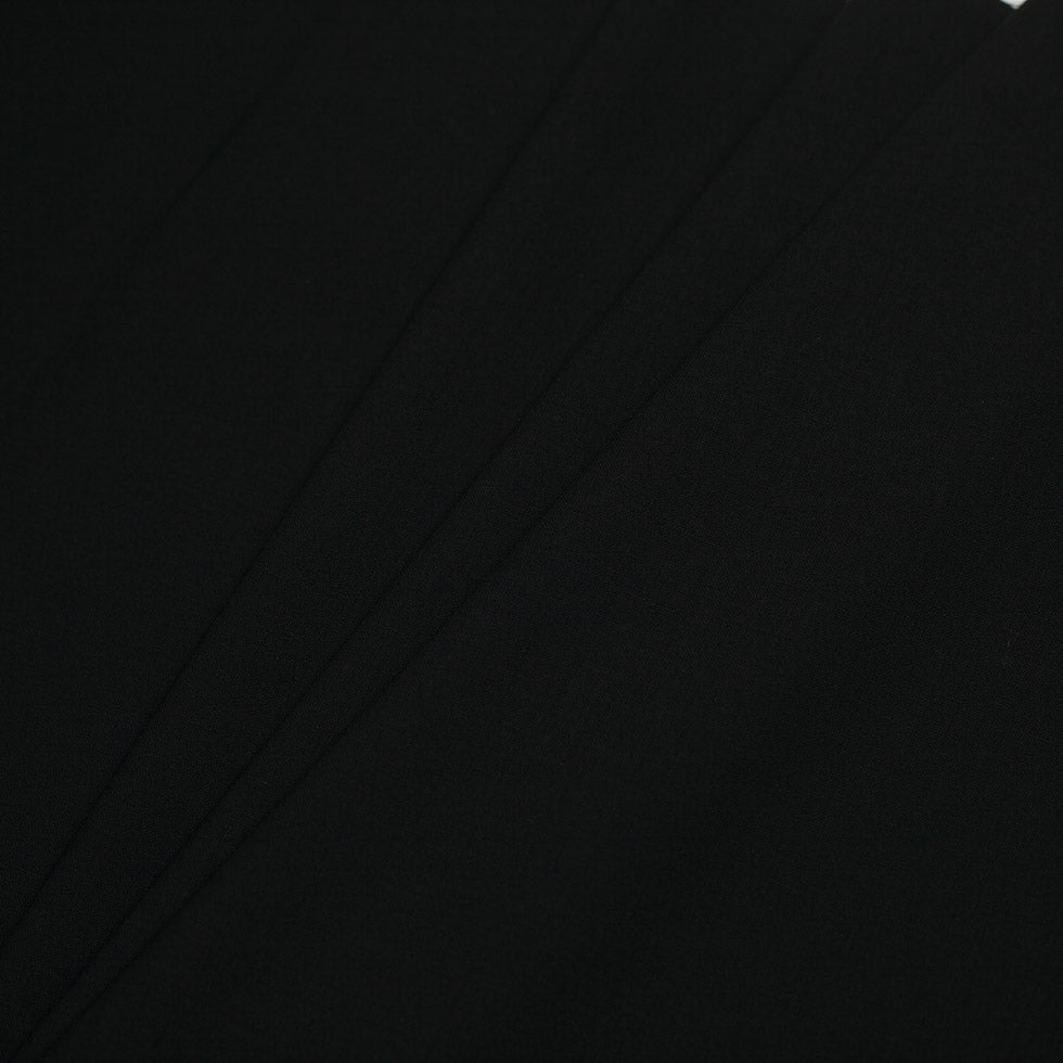 Italian Black Wool-Spandex Suiting - Detail