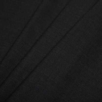 Italian Dark Gray Wool-Spandex Suiting - Folded