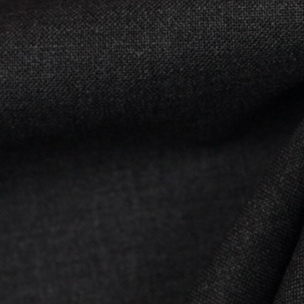 Italian Dark Gray Wool-Spandex Suiting - Detail