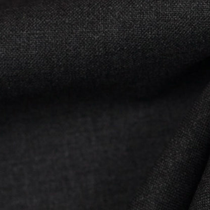 Italian Dark Gray Wool-Spandex Suiting - Detail